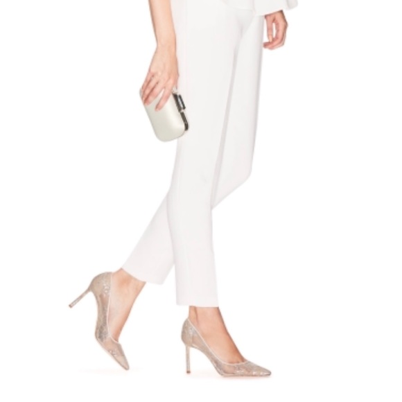 Perfect Condition Jimmy Choo Silver Lace Heels - Picture 8 of 8